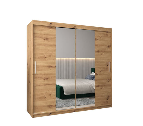 SpaceSmart 2 Door Sliding Mirrored Wardrobe | 200cm