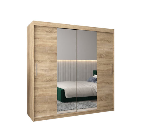 SpaceSmart 2 Door Sliding Mirrored Wardrobe | 200cm