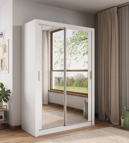 Celeste 2 Sliding Mirrored Door Wardrobe | 150cm