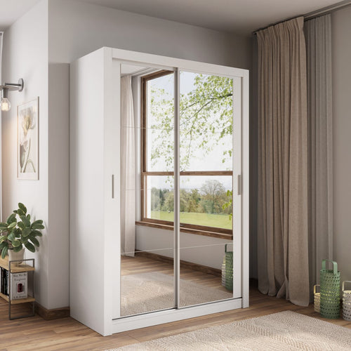 Celeste 2 Sliding Mirrored Door Wardrobe | 150cm