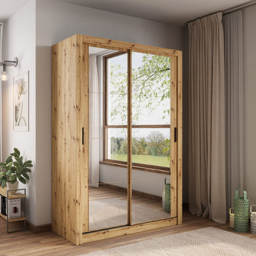 Celeste 2 Sliding Mirrored Door Wardrobe | 150cm