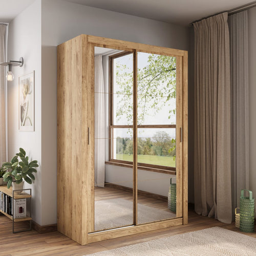 Celeste 2 Sliding Mirrored Door Wardrobe | 150cm