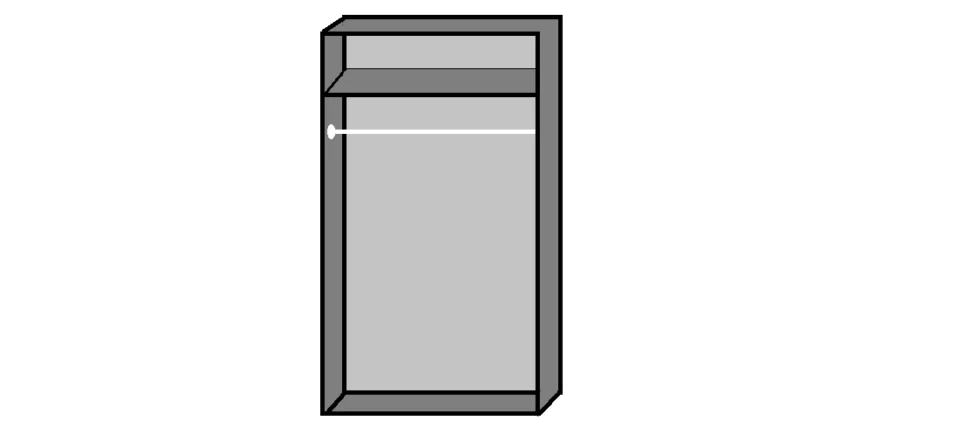 Tesoro 2 Door Oak And White Gloss Wardrobe | 90 CM Wide | Free Delivery