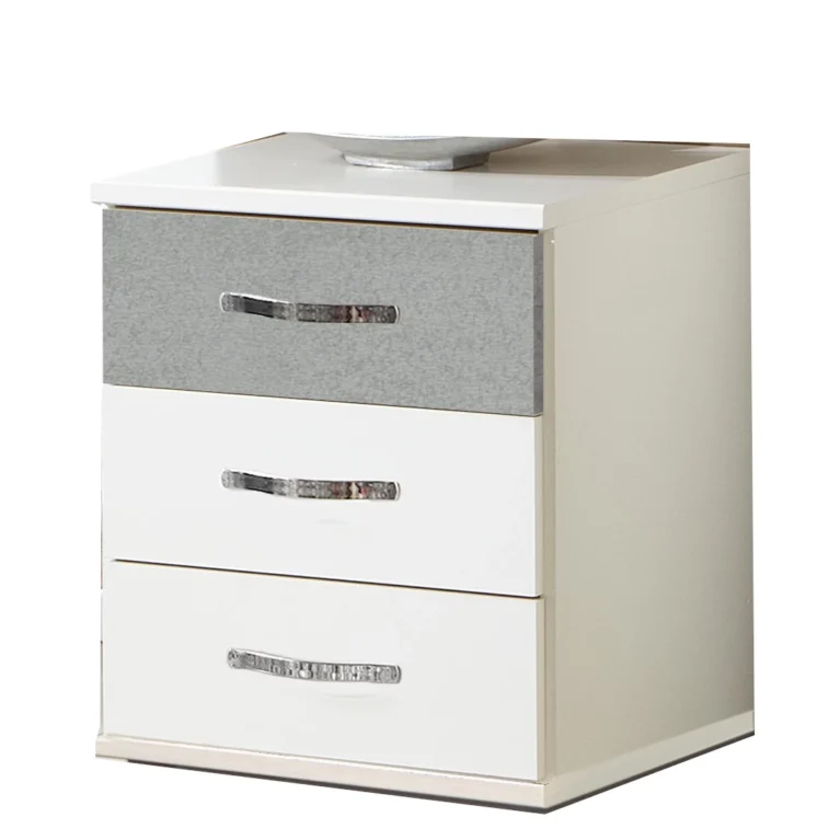 Loxford Grey 3 Drawer Bedside