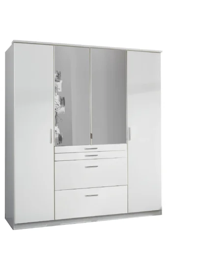 Woodhall 4 Door White Wardrobe | 180 CM