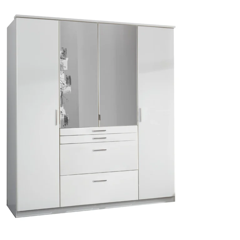 Woodhall 4 Door White Wardrobe | 180 CM