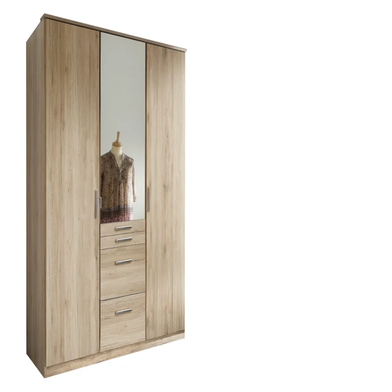 Woodhall 3 Door Oak Wardrobe | 135 CM