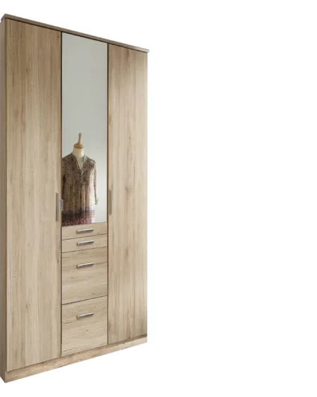 Woodhall 3 Door Oak Wardrobe | 135 CM