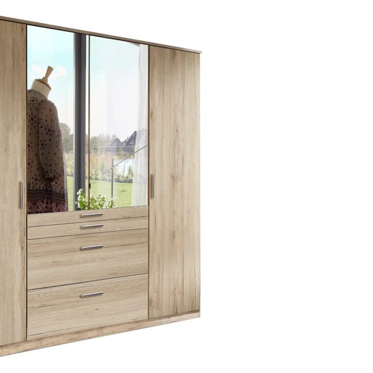 Woodhall 4 Door Oak Wardrobe | 180 CM