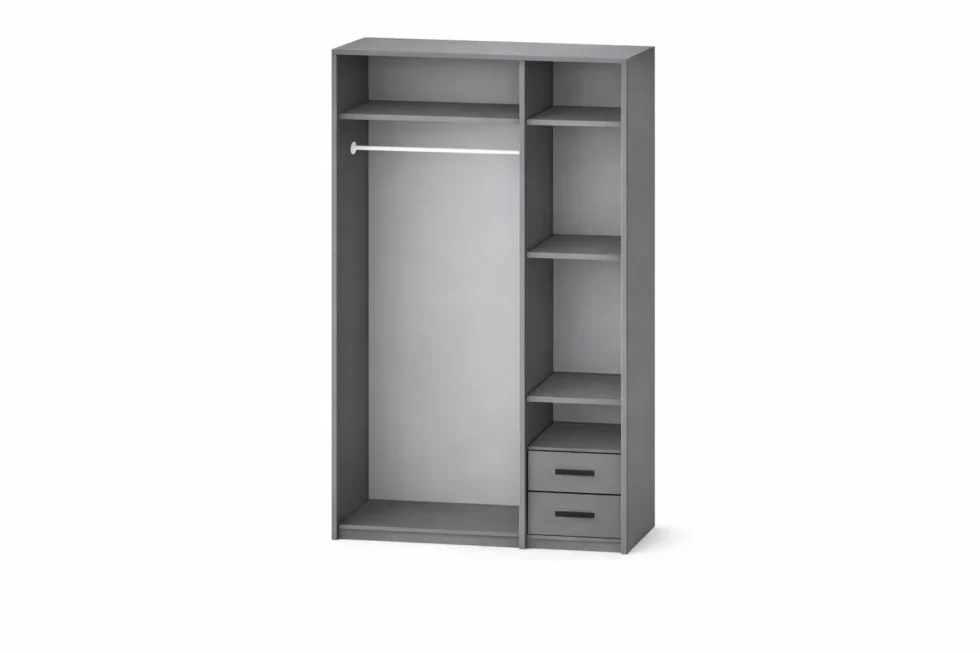 2 Door 2 Drawer Mirror oak wardrobe