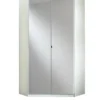 Hargrove 2 Door Corner White Matt Finish Wardrobe | 95 CM