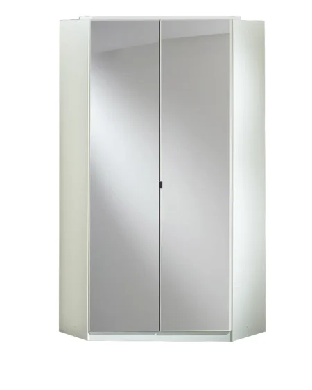 Hargrove 2 Door Corner White Matt Finish Wardrobe | 95 CM