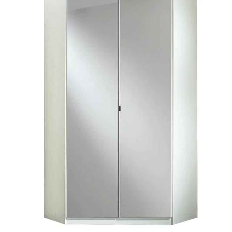 Hargrove 2 Door Corner White Matt Finish Wardrobe | 95 CM