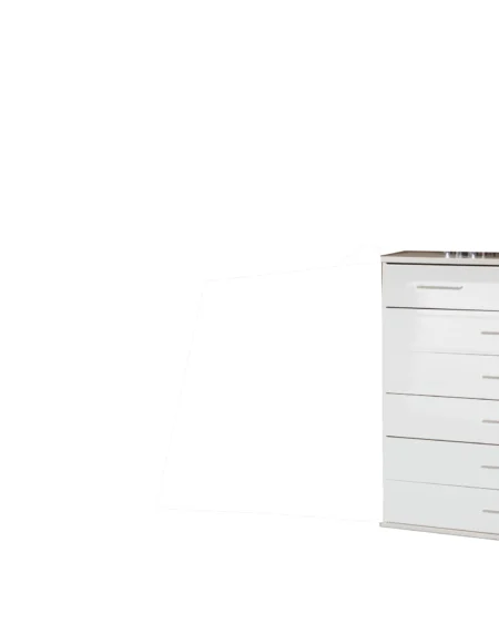 Tesoro White And white Gloss 5+2 CHEST 91 CM Wide