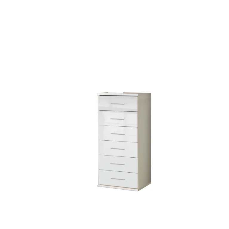 Tesoro White And white Gloss Narrow Chest 46 CM Wide
