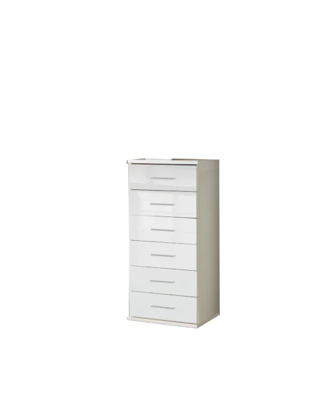 Tesoro White And white Gloss Narrow Chest 46 CM Wide
