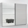 Stonewell 2 Door Sliding White Wardrobe | 225 CM