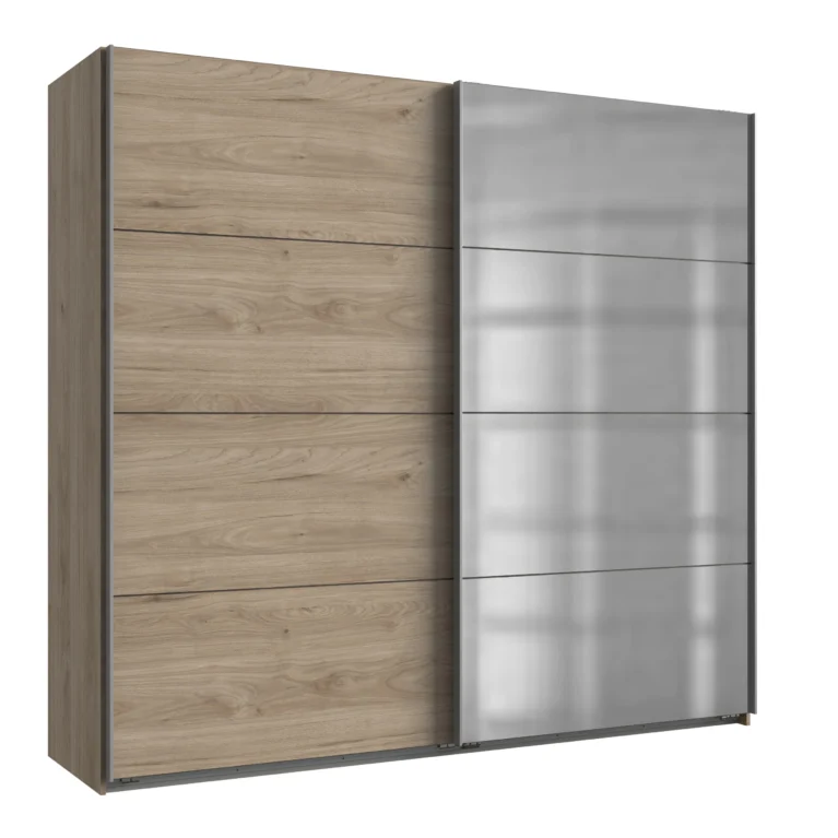 Stonewell 2 Door Sliding Hickory Oak wardrobe | 225 CM