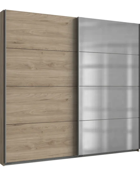 Stonewell 2 Door Sliding Hickory Oak wardrobe | 225 CM