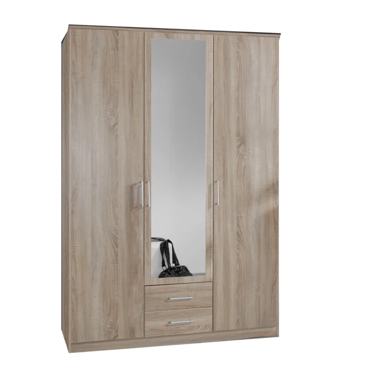 Tesoro 3 Door 2 Drawer Mirror oak 135 CM Wide