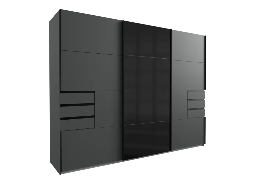 Sliding Black Wardrobe