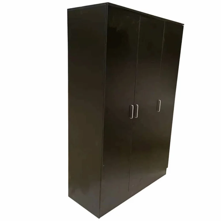 Georgina 3 Door Black Wardrobe | 120 CM