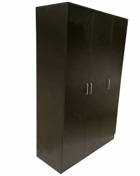 Georgina 3 Door Black Wardrobe | 120 CM