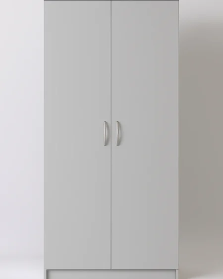 Georgina 2 Door Grey Wardrobe | 80 CM