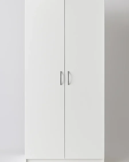 Georgina 2 Door White Wardrobe | 80 CM