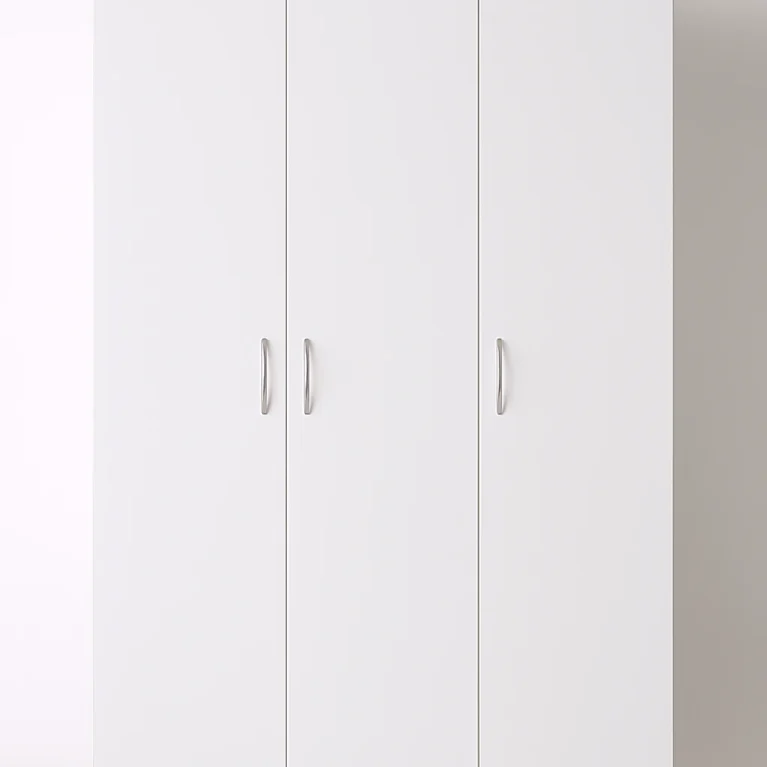 Georgina 3 Door White Wardrobe | 120 CM