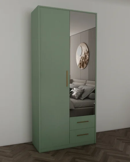 Henley 2 Door Green Wardrobe | 90 CM