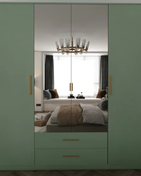 Henley 4 Door Green Wardrobe 180 CM