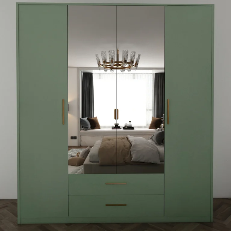 Henley 4 Door Green Wardrobe 180 CM