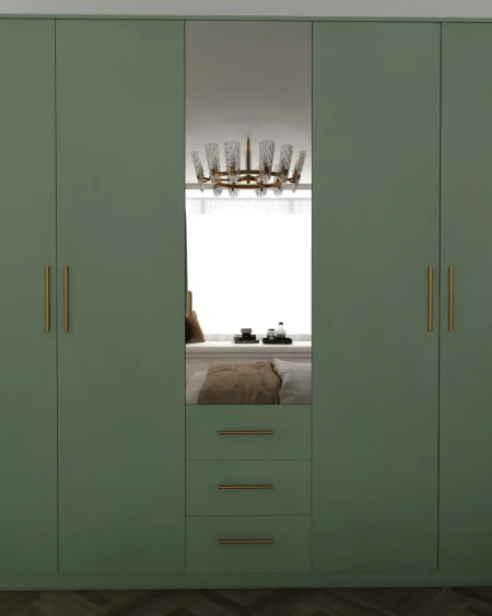 Henley 5 Door Green Wardrobe | 200 CM