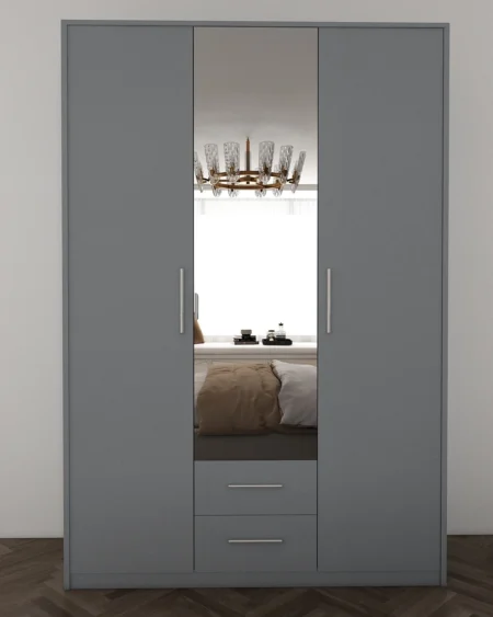 Henley 3 Door Grey Wardrobe | 120 CM