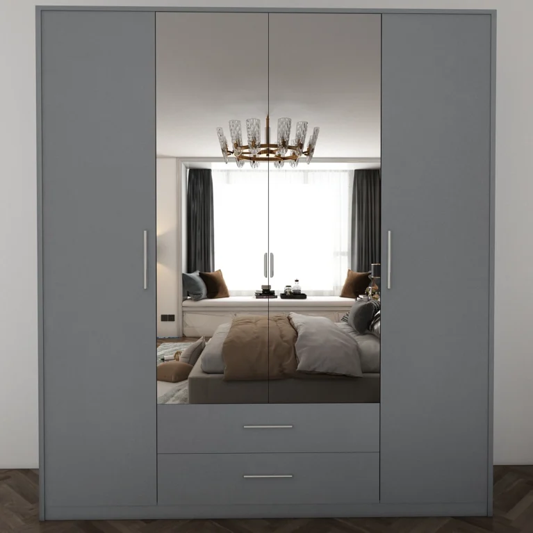 Henley 4 Door Grey Wardrobe | 180 CM