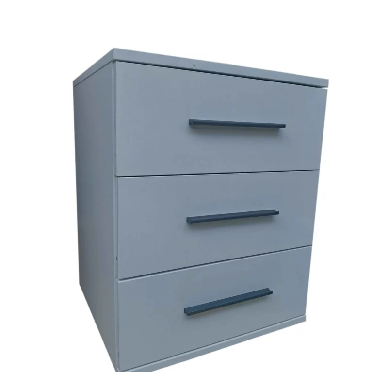 Tesoro Grey  3 Drawer Bedside 45 CM Wide
