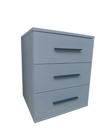 Tesoro Grey  3 Drawer Bedside 45 CM Wide