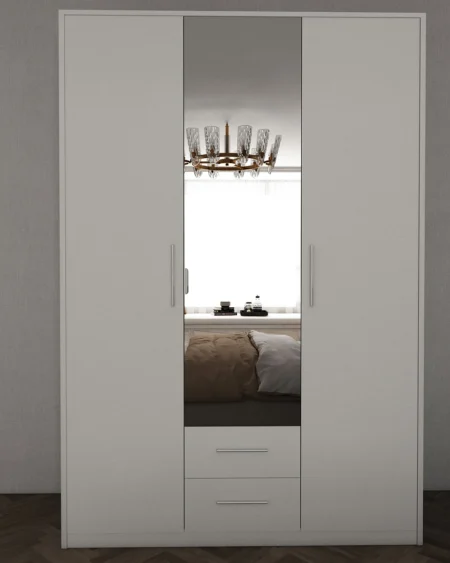 Henley 3 Door White Wardrobe | 120 CM