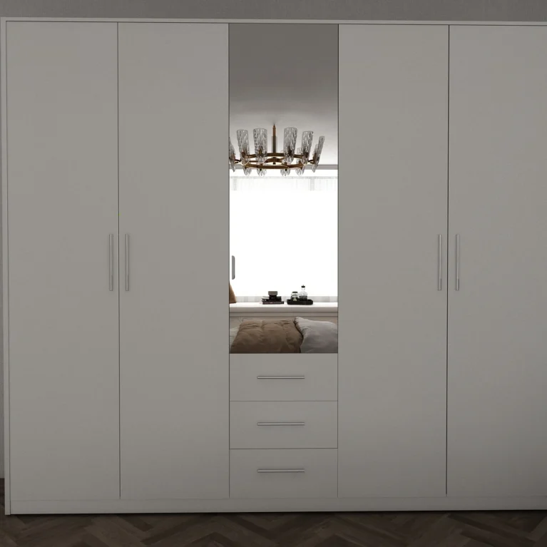 Henley 5 Door White Wardrobe | 200 CM