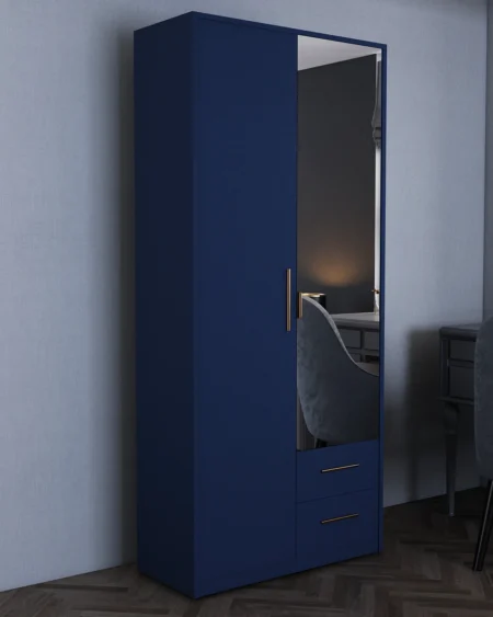Henley 2 Door Blue Wardrobe | 90 CM