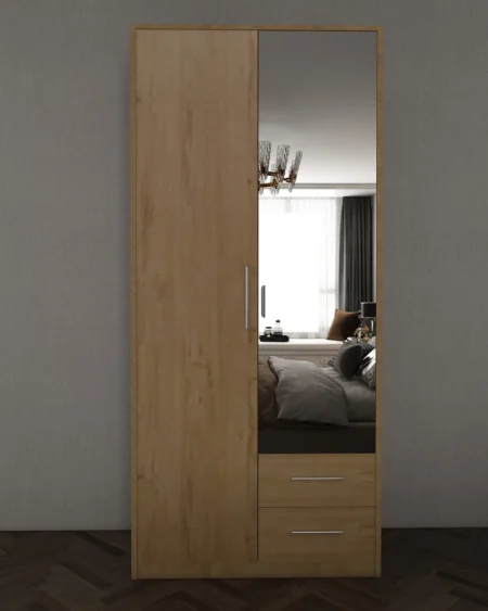 Henley 2 Door Oak Wardrobe | 90 CM
