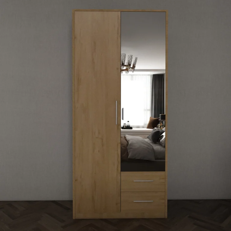 Henley 2 Door Oak Wardrobe | 90 CM