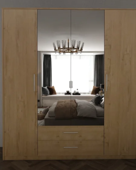 Henley 4 Door Oak Wardrobe | 180 CM