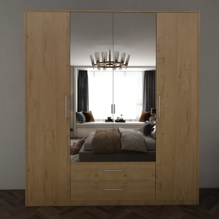 Henley 4 Door Oak Wardrobe | 180 CM