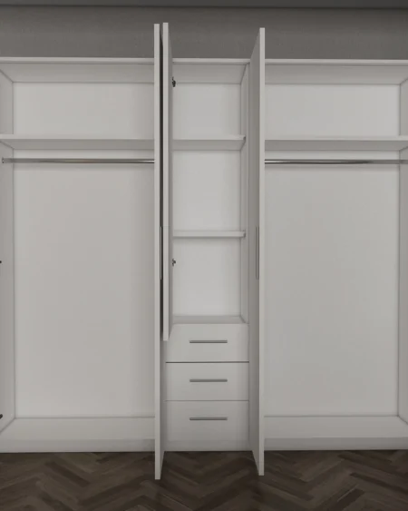 Henley 5 Door White Gloss Wardrobe | 200 CM