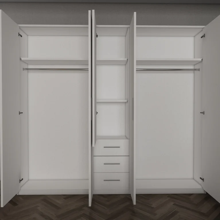 Henley 5 Door White Gloss Wardrobe | 200 CM
