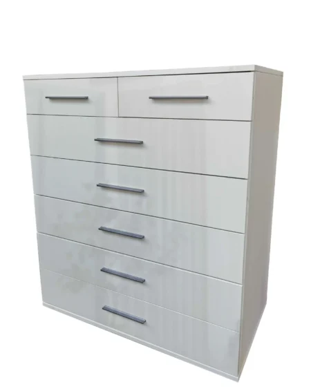 Tesoro Gloss White 5+2 Chest 95 CM Wide
