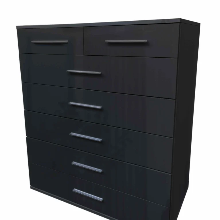 Tesoro Gloss Black 5+2 Chest 95 CM Wide