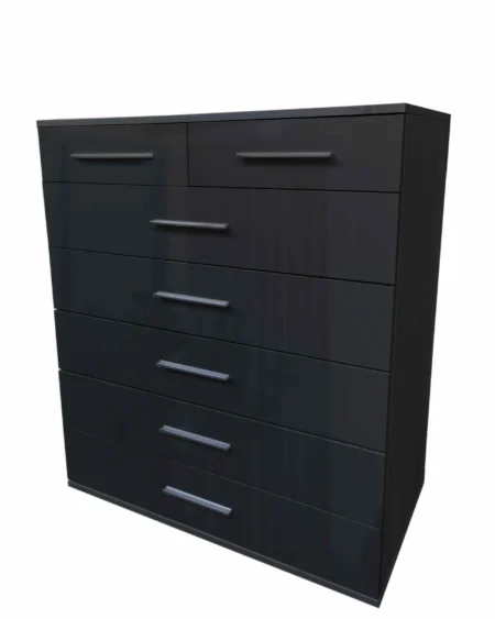 Tesoro Gloss Black 5+2 Chest 95 CM Wide